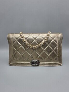 💛CHANEL Yen Gold Leather Wallet/Clutch💛